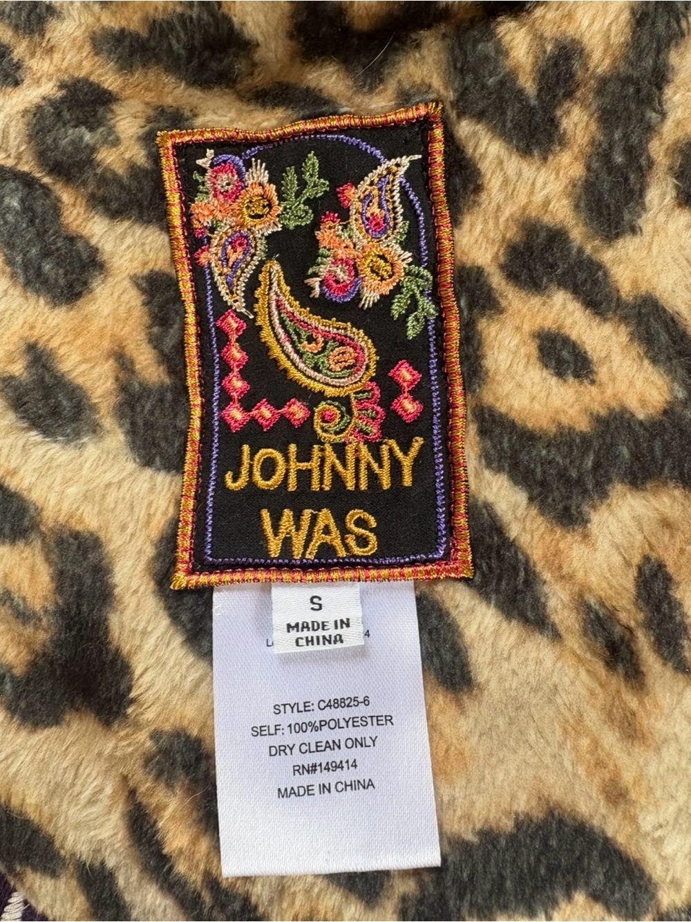 Johnny Was C48852-6 Reversible Leopard & Tropical Print Jacket NWT - Picture 4 of 6